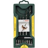 Bosch Mini X-Line Mehrzweckbohrer-Set, 14-teilig, Bohrer- & Bit-Satz grün