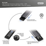 Digitus DA-71156 USB M.2 SSD , Laufwerksgehäuse aluminium, NVMe + SATA 10 Gbps 