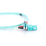 Digitus LWL Patchkabel, Duplex, LC > SC Stecker, Multimode OM3 türkis, 10 Meter