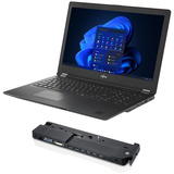 Fujitsu LIFEBOOK U758 Generalüberholt, Notebook schwarz, Intel® Core™ i5-8250U, Intel® UHD Graphics 620, 8 GB DDR4, 256 GB (256 GB SSD), Windows 11 Pro