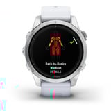 Garmin epix Pro (Gen 2) Standard Edition, Smartwatch weiß/silber, 42 mm, Silikon-Armband