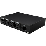 Lindy 4 Port IPower Switch (32622), Steckdosenleiste schwarz, Intelligente PDU mit 4 mess- und schaltbaren Stromausgängen