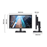 Samsung S24E650BW Generalüberholt, LED-Monitor 61 cm (24 Zoll), schwarz (matt), WUXGA, PLS, DVI, VGA