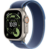 Apple Watch Ultra 3, Smartwatch titan, 49 mm, Trail Loop blau/hellblau M/L, Titangehäuse, Cellular