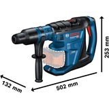 Bosch PRO Akku-Bohrhammer BITURBO GBH 18V-40 C Professional, 18Volt blau/schwarz, 2x Akku ProCORE18V 8,0Ah, in XL-BOXX