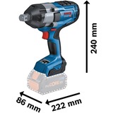 Bosch PRO Akku-Schlagschrauber BITURBO GDS 18V-1050 H Professional, 18Volt blau/schwarz, 2x Akku ProCORE18V 5,5Ah, 3/4", in L-BOXX