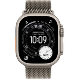 Apple Watch Ultra 3, Smartwatch titan, 49 mm, Milanaise Armband Titan Natur M, Titangehäuse, Cellular