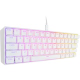 Corsair K65 RGB MINI, Gaming-Tastatur weiß, DE-Layout, Cherry MX RGB Speed Silver