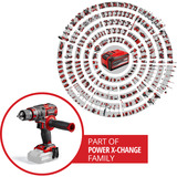 EINHELL Professional Akku-Schlagbohrschrauber TP-CD 18/80 Li-i BL - Solo, 18Volt rot/schwarz, ohne Akku und Ladegerät