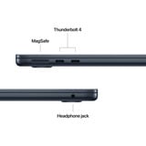 Apple MacBook Air 34,5 cm (13,6") 2025 CTO, Notebook schwarz, 32 GB, 1 TB (1 TB SSD), M4, MacOS, Amerikanisch