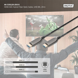 Digitus HDMI AOC Hybrid Glasfaserkabel, UHD 8K schwarz, 20 Meter
