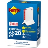 FRITZ! Box 6820 LTE, Mobile WLAN-Router weiß/rot