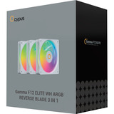 Ocypus Gamma F12 Elite ARGB, Gehäuselüfter weiß, Reverse, 3er Pack, 120 mm