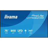 iiyama LH7566UHSB-B1AG, Public Display schwarz (matt), UltraHD/4K, VA, HDMI, USB-C