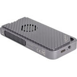 DeLOCK Laufwerksgehäuse M.2 NVMe USB 40 Gbps Gaming Style grau, werkzeugfrei, mit LED und Lüfter