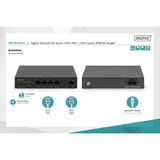 Digitus 4+1-Port Gigabit PoE, Switch schwarz