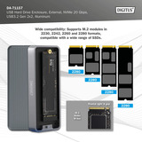 Digitus DA-71157 USB M.2 SSD , Laufwerksgehäuse aluminium, NVMe 20Gbps USB3.2 