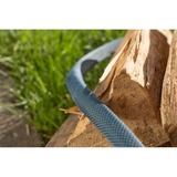 GARDENA Textilschlauch Liano Xtreme 1/2", 15 Meter Set dunkelgrau/orange, inkl. Reinigungsspritze, 2 Hahnverbinder