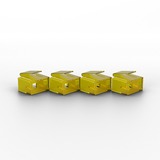 Lindy RJ45 Port Schloss (20 Stück) ohne Schlüssel, Diebstahlschutz gelb, Code: Gelb