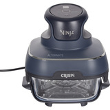Ninja CRISPi 4-in-1 tragbare Glas-Heißluftfritteuse "Cyber Space" dunkelblaugrau/transparent, 1.700 Watt, 2 Körbe 1,4 und 3,8 Liter