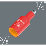 Wera 781 VDE A/B - 1/4"-Verbindungsteil, Steckschlüssel- Adapter rot, von 3/8"-Innenvierkant auf 1/4"-Außenvierkant