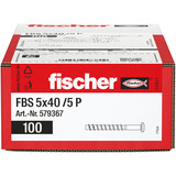 fischer Betonschraube FBS 5x40 /5 Panhead TX 100 Stück, verzinkt