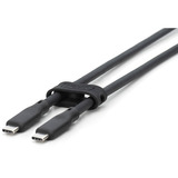 Digitus USB 3.2 Gen 2 Silikon-Anschlusskabel USB-C > USB-C schwarz, 0,5 Meter, PD, Laden mit bis zu 100 Watt