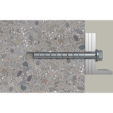 fischer Betonschraube UltraCut FBS II 8x80 30/15/- Sechskant mit U-Scheibe TX 50 Stück, verzinkt