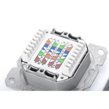 Digitus CAT.6A Datenanschlussdose, Aufputz, geschirmt, 2x RJ-45 LSA weiß, 5 Stück, Klasse E