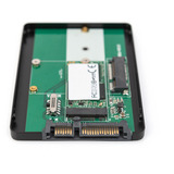 Digitus DA-71118 2,5" Festplatten- Einbaurahmen, Laufwerksgehäuse schwarz, für M.2 oder mSATA