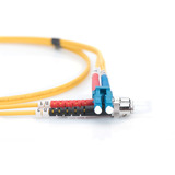 Digitus LWL Patchkabel, Duplex, LC > ST Stecker, Singlemode OS2 gelb, 3 Meter