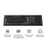 Keychron V6 Ultra 8K, Gaming-Tastatur schwarz, DE-Layout, Keychron Silk POM Red, Hot-Swap, RGB