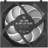 Lian Li UNI FAN SL-INF LCD FLEX 120 Wireless, Gehäuselüfter schwarz, 120 mm