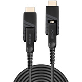 Lindy 20m Fibre Optic Hybrid Micro-HDMI 18G, Kabel schwarz, 20 Meter