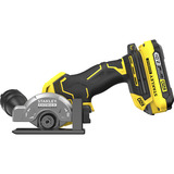 Stanley Akku-Multimaterialschneider (SFMCM300D2-QW), 18Volt, Trennmaschine schwarz/gelb, 2x Li-Ion-Akku 2,0Ah, in Softbag