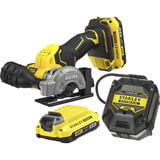 Stanley Akku-Multimaterialschneider (SFMCM300D2-QW), 18Volt, Trennmaschine schwarz/gelb, 2x Li-Ion-Akku 2,0Ah, in Softbag