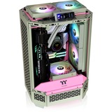 Thermaltake The Tower 300 Matcha Plum, Tower-Gehäuse hellgrün/rosa, Tempered Glass