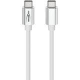 Ansmann USB Typ-C zu Typ-C Daten und Ladekabel weiß, 1,2 Meter, Laden mit bis zu 60 Watt