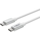 Ansmann USB Typ-C zu Typ-C Daten und Ladekabel weiß, 1,2 Meter, Laden mit bis zu 60 Watt