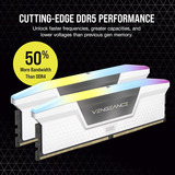 Corsair DIMM 64 GB DDR5-5600 (2x 32 GB) Dual-Kit, Arbeitsspeicher weiß, CMH64GX5M2B5600C40W, Vengeance RGB, INTEL XMP