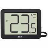 TFA Digitales Innen-Außen-Thermometer 30.1066 schwarz, wasserdichter Temperaturfühler