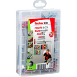 fischer Profi-Box DuoPower / DuoTec + Schrauben, Dübel hellgrau/rot, 87-teilig, mit Schrauben