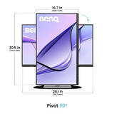 BenQ MA320UG, LED-Monitor 80 cm (31.5 Zoll), silber, 4K UHD, IPS, HDMI, DisplayPort, Thunderbolt, KVM-Switch, HDR, 120Hz Panel