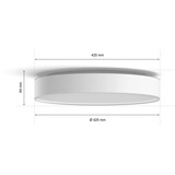 Philips Hue White Ambiance Enrave Deckenleuchte L, LED-Leuchte weiß, inkl. Dimmschalter