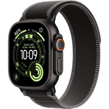 Apple Watch Ultra 3, Smartwatch schwarz, 49 mm, Trail Loop schwarz/kohlegrau S/M, Titangehäuse, Cellular
