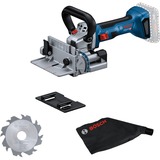 Bosch Akku-Flachdübelfräse GFF 18V-22 Professional Solo, 18 Volt, Nutfräse blau/schwarz, ohne Akku und Ladegerät, in L-BOXX