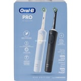 Braun Oral-B Vitality Pro D103 Duo, Elektrische Zahnbürste schwarz/blau, Black/Blue, inkl. 2. Handstück
