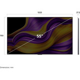 LG OLED55G57LW.AEUD evo TV, OLED-Fernseher 138.8 cm (55 Zoll), silber/schwarz, UltraHD/4K, Triple Tuner, HDR, 120Hz Panel