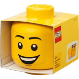 Room Copenhagen LEGO Storage Head "Happy Boy", klein, Aufbewahrungsbox gelb