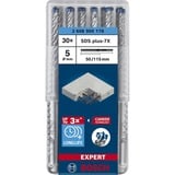 Bosch EXPERT Hammerbohrer SDS-plus-7X, Ø 5mm, 30 Stück Arbeitslänge 50mm